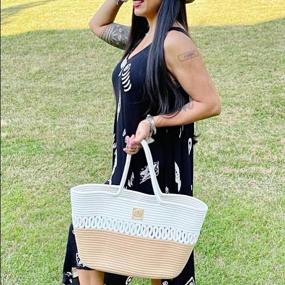 CAYMAN ISLAND Roped Woven Tote - Long Strap - Picture 8 of 10